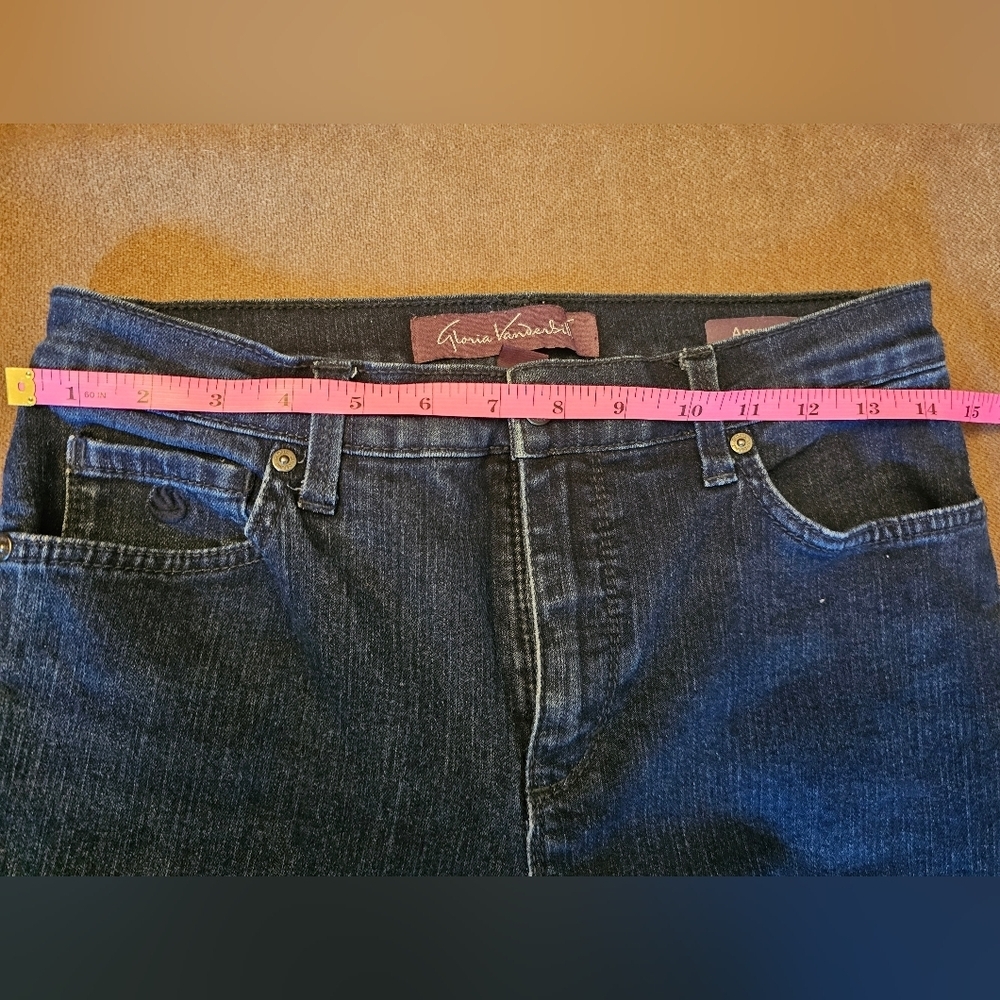 Gloria Vanderbilt Amanda Dark Wash Straight Leg Jeans Size 6 - Picture 8 of 12